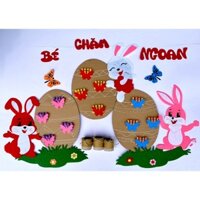 Bé chăm ngoan thỏ trứng đồ dùng trang trí mầm non
