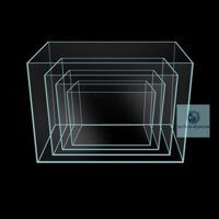 Bể cubic kính siêu trong - Bể cá cảnh để bàn hình vuông