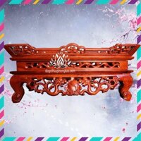 Bệ đài nước - Mâm tế - Mâm bịch - Mệ đựng chén nước thờ gỗ hương dài 42cm cao 20cm sâu 18cm
