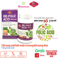 Be Folic Acid – Bổ sung Acid folic 400 mcg cho bà bầu, các mẹ trước và sau sinh từ hãng Olympian Labs Mỹ