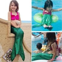 Bé Gái 3 Đồ Bơi Bơi Bộ Trang Phục Bơi Thời Trang Sang Trọng Đuôi Nàng Tiên Cá Có Thể Bơi Được Bộ Bikini