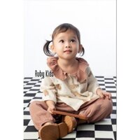 (Bé gái 4-20kg) HỎA TỐC Sét bộ áo cổ sen bèo, quần bom - Vải Muslin cao cấp. Hàng thiết kế Ruby Kids SG002