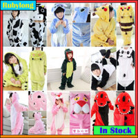Bé Gái Bé Trai Mùa Đông Dễ Thương Khủng Long Khâu Pikachu Gấu Trúc Hoạt Hình Anime Động Vật Onesies Trẻ Em Có Mũ Trùm Đầu Bộ Đồ Ngủ Đồ Ngủ Flannel Áo liền quần