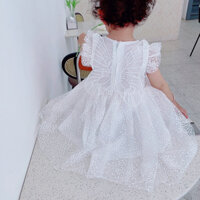 Bé Gái Cánh Bướm Đầm Công Chúa Chấm Bi Tutu Đầm Christing Đầm Bé Gái Quần Áo