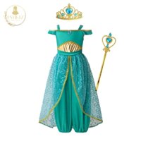 Bé Gái Cosplay Hoa Nhài Trang Phục Lạ Mắt Aladdin Đèn Ma Thuật Đầm Công Chúa Trẻ Em Sinh Nhật Váy Cho Bé Gái Halloween Giáng Sinh Quần Áo BL086