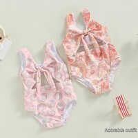 Bé Gái Đồ Bơi Trẻ Sơ Sinh Không Tay Một Mảnh Tắm Phù Hợp Với Lưng Rỗng Ra Đồ Bơi Đi Biển Mùa Hè Bikini Tankini