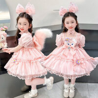 Bé Gái Gothic Mùa Hè Đầm Phong Cách Mới Lingna Belle Đầm Công Chúa Phù Hợp Với Xingdailu Váy Sinh Nhật Trẻ Em