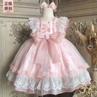 Bé Gái Lingna Belle Đầm Công Chúa Gothic Váy Trẻ Em Mùa Hè Siêu Cổ Tích Ngôi Sao Dailu Lông Tơ Đầm Giữa Nhỏ Trẻ Em20241121