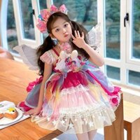 Bé Gái Nhỏ Pony Đầm Công Chúa Gothic Biqi 2025 Phong Cách Mới Đầm Sinh Nhật Cho Bé