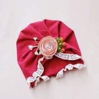 Bé Gái Nón Xuân Thu Cho Bé Nón Bảo Vệ Fontanelle Phụ Nữ Mũ Ấn Độ Công Chúa Sơ Sinh Tòa Án Ren Nón