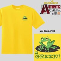 Be GREEN, mã logo.g188. Áo thun nam nữ in logo đẹp. Áo phông GOKING cho cặp đôi, gia đình, đội nhóm, đồng phục công ty - Vàng, 100 cotton - 0