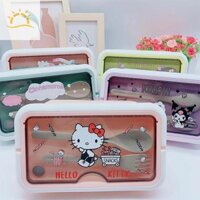 [Be] Hello Kitty Kuromi Melody Cinnamoroll Hộp cơm trưa bằng nhựa hoạt hình có hộp cơm trưa đa ngăn cầm tay Hộp đựng thức ăn nhanh VN