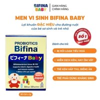 Bé hết táo bón,tiêu chảy, rối loạn tiêu hóa - Men vi sinh Bifina Baby Nhật - Hộp 30 gói