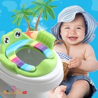 BỆ LÓT THU NHỎ BỒN CẦU HÌNH ẾCH CÓ TAY VỊN CHO BÉ, BỆ TOILET, KỆ BỒN CẦU VỆ SINH CHO BÉ shop huyên anh