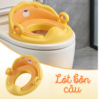 Bệ Lót Thu Nhỏ Bồn Cầu Hình Gấu Sasa - Lót Bồn Cầu cho Bé Tập Đi Vệ Sinh dễ thương