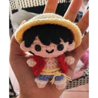 Bé luffy mũ rơm mini móc khóa