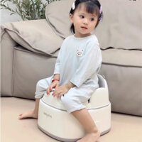 Bệ ngồi toilet di động đa năng 3in1 cho bé BABYVIVA, đệm PU cao cấp bảo vệ cột sống