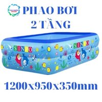 Bể phao bơi to khổng lồ 2 tầng, 3 tầng cho bé siêu rẻ, hồ bơi tại nhà chất liệu nhựa PVC thân thiện với môi trường