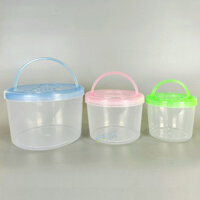 Bể Rùa Nhựa Lớn Chai Cá Di Động Chống Rơi Hộp Trong Suốt Có Nắp Hộp Nuôi Cá Nhỏ Xô Đi Biển Trẻ Em xyg3.25