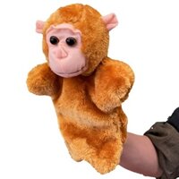 Bé sơ sinh khỉ nâu tay con rối đồ chơi sang trọng