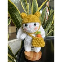 Bé thỏ tai dài siêu xinh. móc khoá. handmade. nhadauminishop.