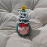 Bé Thông- Cây thông noel để bàn, móc khóa noel xinh xắn - cây thông bằng len