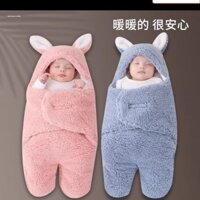 Bé Thu Đông Dày Túi Ngủ Sơ Sinh Sốc Mùa Đông Cho Bé Tiếp Liệu Đi Chơi Swaddling Bọc Chăn