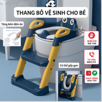 Bệ Thu Nhỏ Bồn Cầu Cho Bé Có Thang Và Tay Vịn Chắc Chắn Gấp Mở Gọn Gàng Dùng Cho Trẻ Từ 1 tuổi