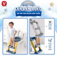 Bệ thu nhỏ bồn cầu có thang đi vệ sinh cho bé V-BABY W2S và W1 - hàng chuẩn cao cấp nhất thị trường