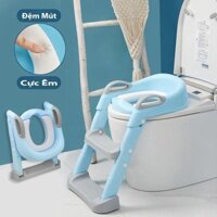 Bệ thu nhỏ bồn cầu có thang đi vệ sinh cho bé - Hàng chuẩn cao cấp nhất thị trường 5.0