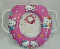 Bệ thu nhỏ bồn cầu kèm nệm chống thấm hình Hello Kitty