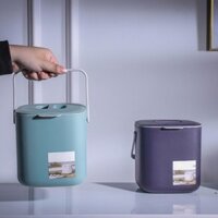 Be > Thùng phân hủy mặt bàn có nắp 2 tầng Thùng rác thải nhà bếp Hộp đựng rác trong nhà Hộp đựng rác dễ sử dụng