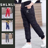 Bé Trai Bé Gái Mùa Thu Đông Cao Cấp Nhung Quần Ấm Áp Trẻ Em Chống Gió Và Chống Lạnh Quần Cotton