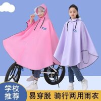 Bé trai Bé gái Poncho Đi xe đạp Đi xe đạp Học sinh chống mưa chuyên dụng với mũi đi học