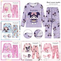 Bé trai hoặc bé gái Bộ đồ ngủ cổ tròn dài tay Giai điệu trẻ em bằng vải Polyester thời trang cho 12 - 13 tuổi