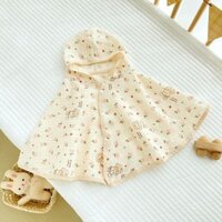 Bé Xuân Thu Hè Chống Bò Gấu Cho Bé Áo Choàng Khăn Choàng Đi Chơi Quần Áo 0-3 Tuổi Sơ Sinh Khối Áo Khoác