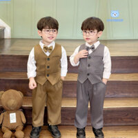 BE200 Bộ GILE  bé trai công tử LOCOBEAR,quần áo cho bé đi tiệc, đi chơi sang chảnh [9-27kg]