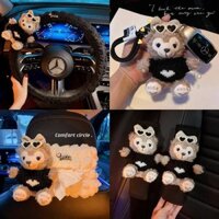 Bear Car Interior Trim Car Safety Belt Shoulder Pad Cover Cute Car Hanging Tissue Box Steering Wheel Cover Car decorations LHEp
