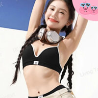 🎀bearbra🎀Áo ngực cúp tam giác sâu chữ V gợi cảm kiểu Pháp Tập hợp đồ lót thoải mái thoáng khí
