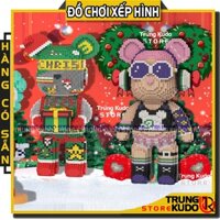 Bearbrick Noel DJ Đeo Tai Nghe Cool Ngầu Dạng Đồ Chơi Xếp Hình Mô Hình Bearbrick DJ