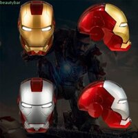 Beautybar Anime Iron Man Mũ đội đầu, Đồ chơi lừa Mặt nạ Cosplay phát sáng, Mũ bảo hiểm nhựa ngộ nghĩnh Prank Crazy Glowing Mask Cosplay Pros