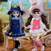 Beautybar Búp bê Bjd Anime 30cm, Mắt 3D hình cầu 1 / 6 Búp bê Bjd, Búp bê trang điểm với quần áo Búp bê bản lề dễ thương Quà tặng bé gái