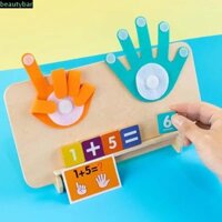 Beautybar Đồ chơi Montessori cho trẻ em, Họa tiết lòng bàn tay Đồ chơi toán đếm ngón tay DIY, Đếm trò chơi học tập giáo dục bằng gỗ đầy màu sắc Đồ chơi giáo dục cho trẻ mới biết đi