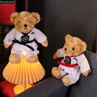 Beautybar Đồ chơi nhồi bông hình gấu Taekwondo, Đồ chơi nhồi bông gấu bông PP, Bộ sưu tập mềm Kong-Fu dễ thương Búp bê gấu mềm nhồi bông Trang trí nội thất