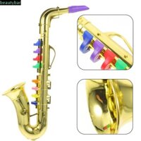 Beautybar Đồ chơi Saxophone trẻ em, 8 tông màu có âm thanh Đồ chơi nhạc cụ, Hiệu suất sân khấu Mô phỏng bằng nhựa Giáo dục Mini Saxophone Đồ chơi Performance Prop