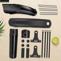 Beautybar Xe Đạp Vỏ Cứng Chắn Bùn, PVC Nhẹ Xe Đạp Phía Trước Phía Sau Chắn Bùn, Phụ Kiện Đi Xe Đạp Nhựa Đen Có Thể Điều Chỉnh MTB Bicyele Fender Phụ Kiện Xe Đạp