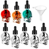 [Beautyblissbazaar] Chai nhỏ giọt thủy tinh đầu lâu Chai có thể đổ lại đóng chai lỏng [vn]