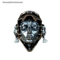 [Beautyblissbazaar] Đầu lâu cơ khí bằng kim loại thủ công – Trang trí từ tính, Mặt nạ đầu lâu Gothic, Nam châm tủ lạnh, Nghệ thuật bộ xương Steampunk để trang trí nội thất [vn]