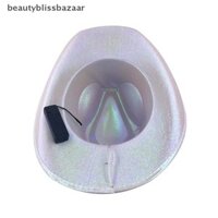[Beautyblissbazaar] Mũ cao bồi cô dâu có đèn chiếu sáng Disco Luminous Led Bar Cap Bachelorette Đồ dùng dự tiệc Nhấp nháy Mũ cao bồi phương Tây Neon [vn]