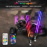 Beautystarting 30cm / 1ft Xe Máy Điều Khiển Từ Xa Đèn LED Roi Nhiều Màu Sắc Cột Cờ Ăng Ten Roi Cho UTV ATV Địa Hình Xe Tải Cát Buggy Dune RZR L4X3